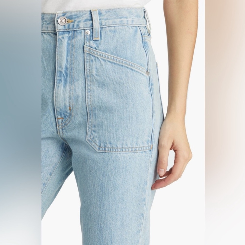 NWT SLVRLAKE Women's Patch Pocket High Waist Cotton Flare Jeans. Size 29. - Picture 4 of 8